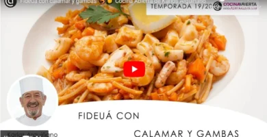 Fideuá con calamar y gambas: Cocina Abierta de Karlos Arguiñano
